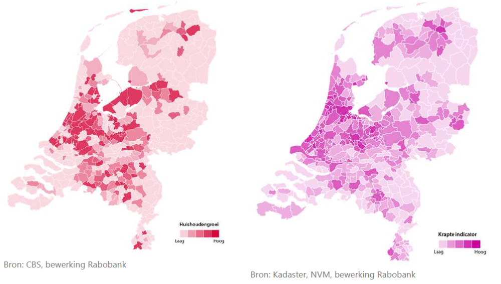 Huishoudensgroei 2017-2022 en krapte op de woningmarkt